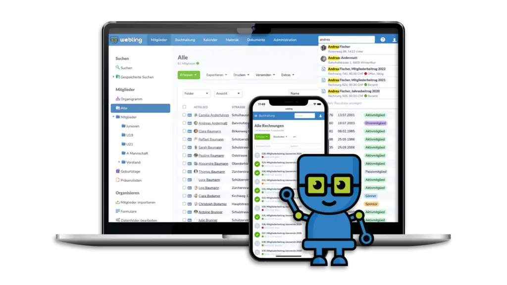 Ein Beispiel für die Software